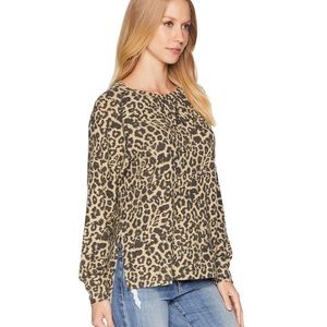 LNA Jillian Raglan Leopard Sweatshirt